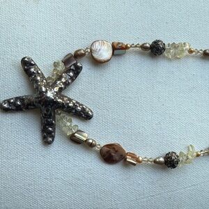 Starfish Pendant Beaded Necklace